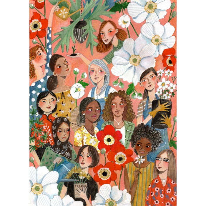 Puzzle  Pieces-Peace-F-00208 Frauen im Garten