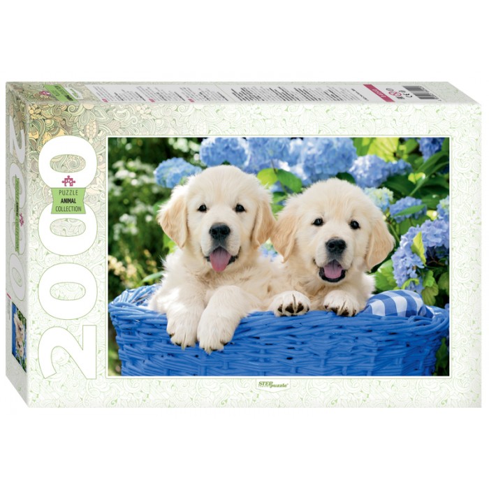 Puzzle Step-Puzzle-84040 Puppies in a Basket