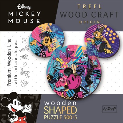 Trefl-20168 Holzpuzzle Premium Line - Die Kultige Micky Maus - Disney Micky Maus & Co.