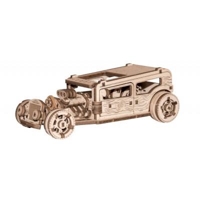 Wooden-City-WR339-8701 3D Holzpuzzle - Hot Rod